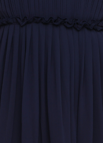 Темно-синее вечернее платье клеш, плиссированное H&M однотонное