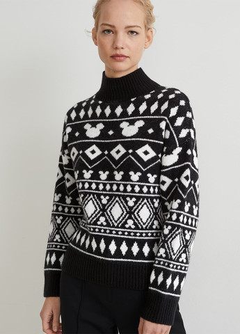 Черно-белый демисезонный свитер C&A