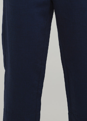 Темно-синие кэжуал демисезонные укороченные, зауженные брюки Jack & Jones