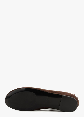 Женские балетки Le'BERDES | коричневые однотонные без декора натуральная замша (370483565)