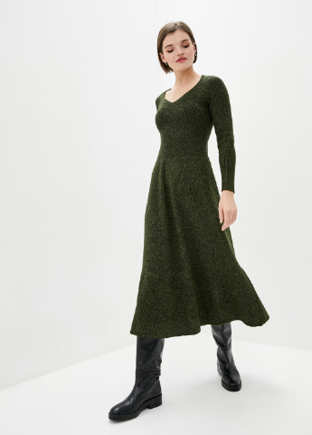 Темно-зеленое кэжуал платье клеш Sewel меланжевое