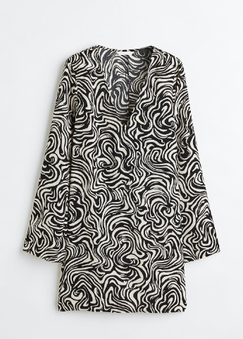 Чорна ділова сукня H&M з малюнком