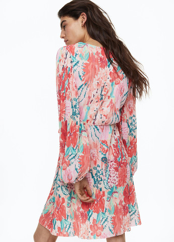 Комбінована кежуал сукня плісована H&M з квітковим принтом