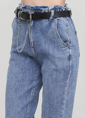 Джинси Water Jeans вкорочені однотонні темно-сині джинсові бавовна