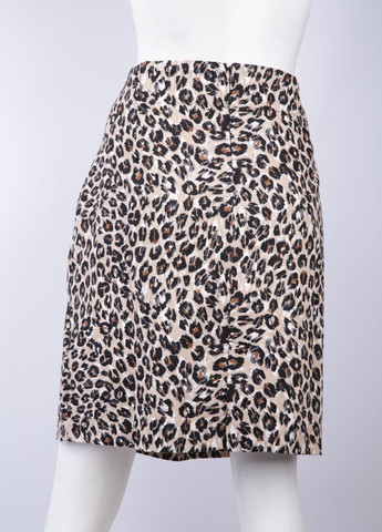 Бежевая кэжуал леопардовая юбка Signature