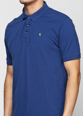 Синяя футболка-поло для мужчин Garcia однотонная