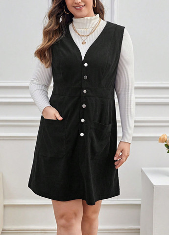 Демисезонный женский сарафан SHEIN однотонный