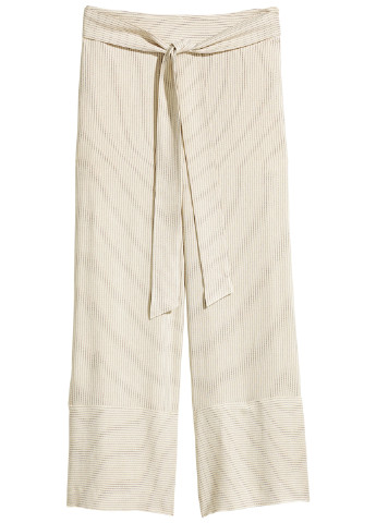 Бежевые кэжуал летние кюлоты брюки H&M