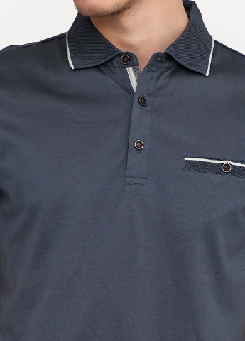 Серо-синяя футболка-поло для мужчин Clipper однотонная