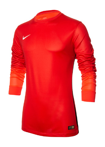 Красный демисезонный спортивный лонгслив Nike однотонный