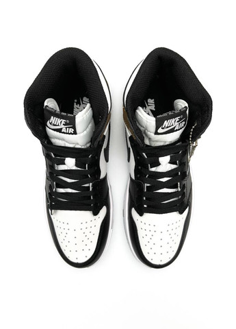 Цветные всесезонные кроссовки Nike Air Jordan High Black White Khaki