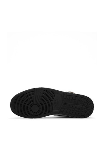 Комбіновані всесезон кросівки Nike Air Jordan High Black White Khaki