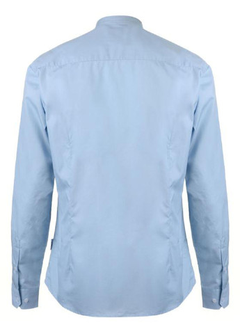 Голубой кэжуал рубашка однотонная Pierre Cardin с длинным рукавом