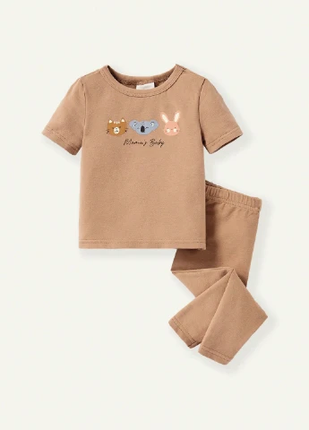 Комбинированная всесезон пижама (2 футболки, 2 брюк) футболка + брюки SHEIN
