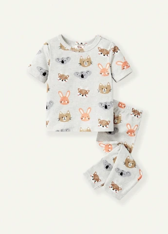 Комбинированная всесезон пижама (2 футболки, 2 брюк) футболка + брюки SHEIN
