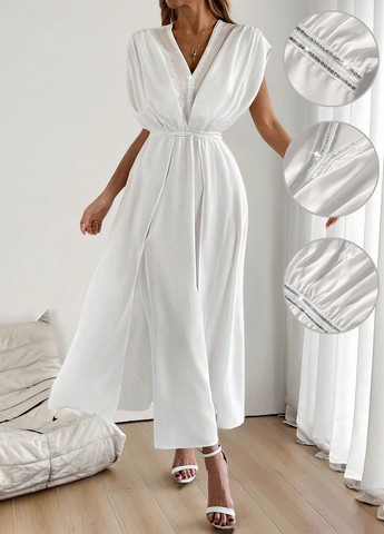 Білий кежуал сукня а-силует SHEIN однотонна