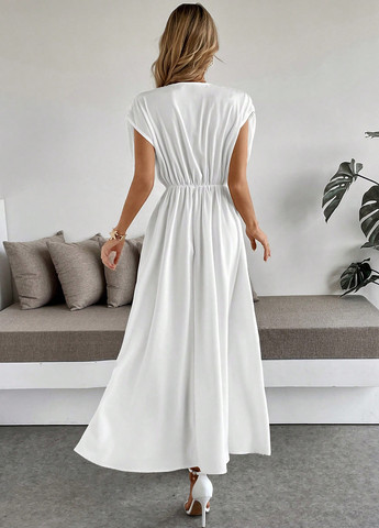 Білий кежуал сукня а-силует SHEIN однотонна