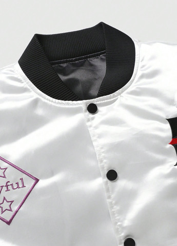 Чорно-біла демісезонна куртка байкерська SHEIN