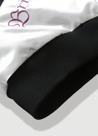 Чорно-біла демісезонна куртка байкерська SHEIN