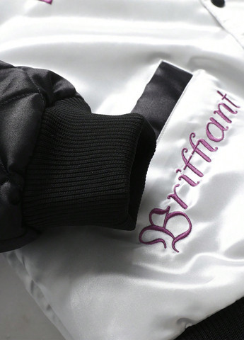 Чорно-біла демісезонна куртка байкерська SHEIN