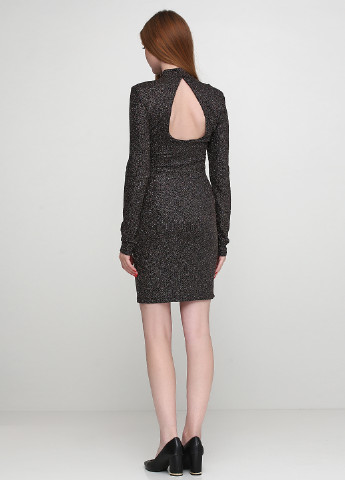 Чорна коктейльна платье футляр H&M з візерунком "перець з сіллю"