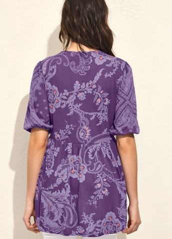 Фіолетова блуза з баскою Studio 1886