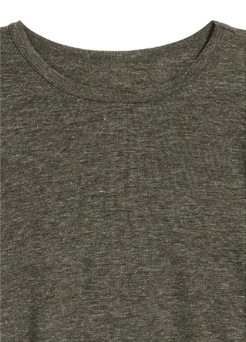 Оливковое (хаки) кэжуал платье H&M меланжевое