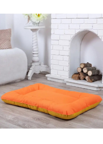Лежак лежанка для котов и собак спальное место 90х60х10 см (13575-Нов) Оранжевый с желтым Francesco Marconi (250612424)