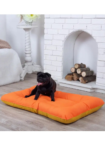 Лежак лежанка для котів та собак спальне місце 90х60х10 см (13575-Нов) Оранжевий з жовтим Francesco Marconi (250612424)