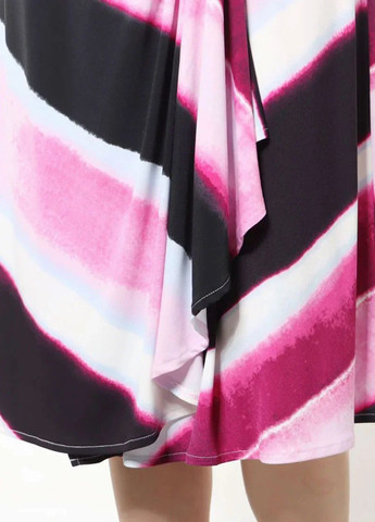 Комбинированное кэжуал платье на запах, клеш DKNY в полоску