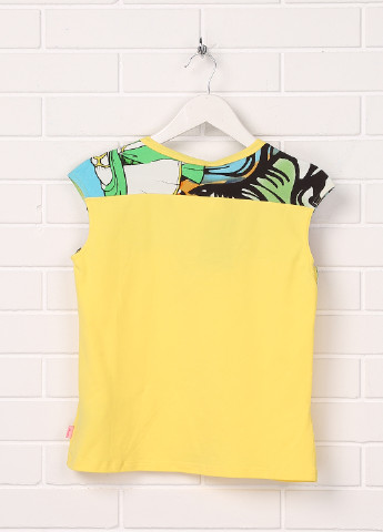 Жовта літня футболка з коротким рукавом Roberto Cavalli