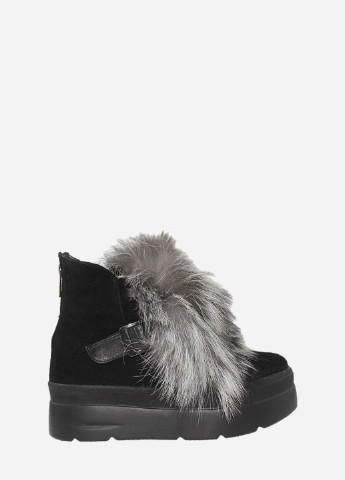 Зимние ботинки re2013-11 черный El passo из натуральной замши