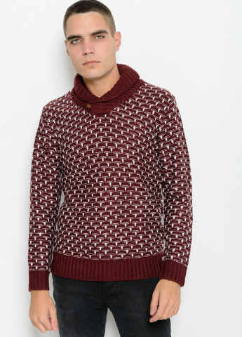 Бордовый демисезонный свитер пуловер Issa