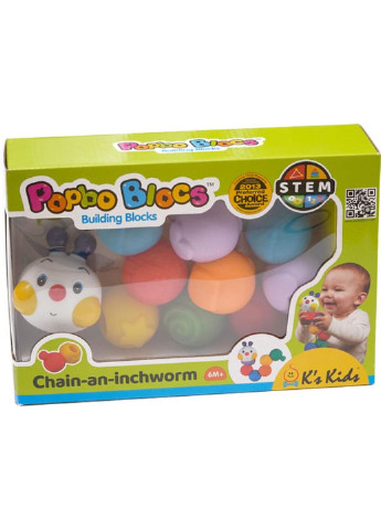 Розвиваюча іграшка K'S KIDS Гусеничка, що складається (KA10610-3GB) K’S Kids (254077772)
