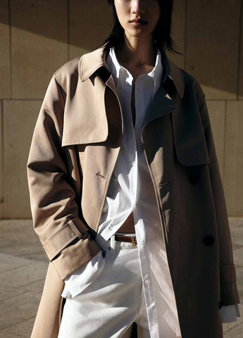 Плащ H&M тренчкот на пуговицах демисезон (367100777)