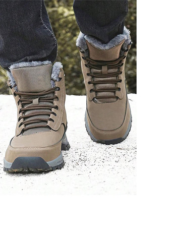 Хаки зимние ботинки SHEIN