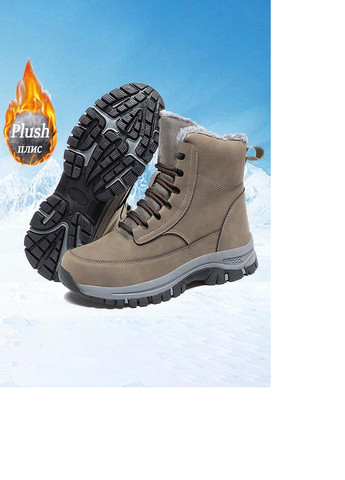 Хаки зимние ботинки SHEIN
