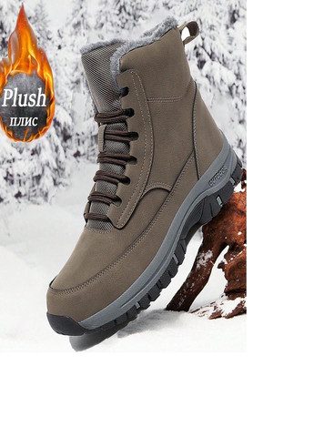 Хаки зимние ботинки SHEIN