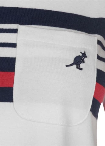 Белое кэжуал платье платье-футболка Kangol в полоску