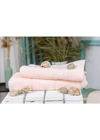 Полотенце MirSon набор банных №5080 Elite SoftNess Peach 50х90, 70х140 (2200003960846) No Brand персиковый