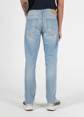 Голубые демисезонные регюлар фит, прямые джинсы 045 DAVID Colin's
