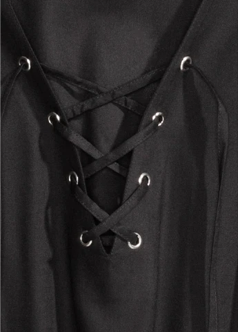 Черное кэжуал платье H&M однотонное