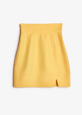 Желтая однотонная юбка Gepur