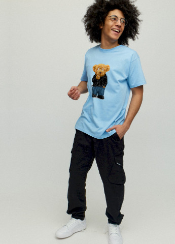 Блакитна футболка чоловіча YAPPI