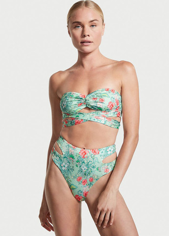 Зеленый летний купальник (лиф, трусы) халтер Victoria's Secret