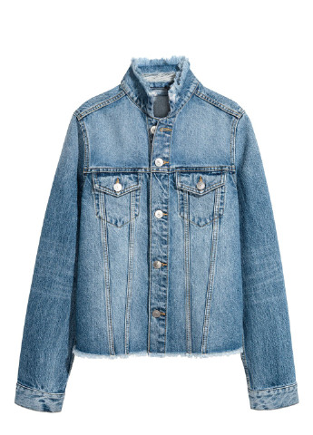 Синя демісезонна куртка джинсова H&M