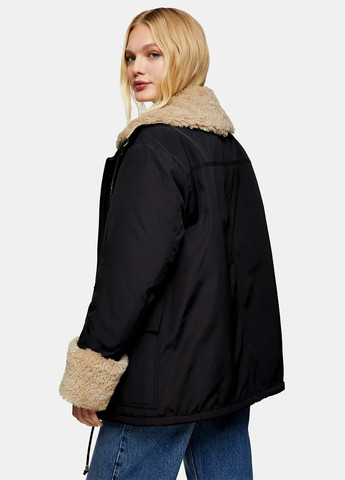 Черная зимняя куртка Topshop