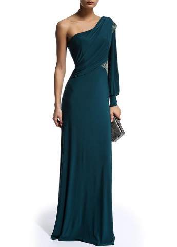 Зеленое вечернее платье Corleone однотонное