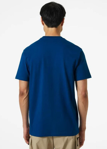 Темно-синяя футболка 53976-606 Helly Hansen Move Cotton T-Shirt
