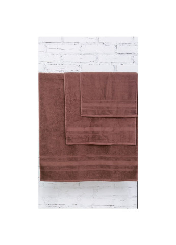 Mirson полотенце набор банный №5001 softness brown 50x90, 70x140, 100x150 (2200003182613) коричневый производство - Украина